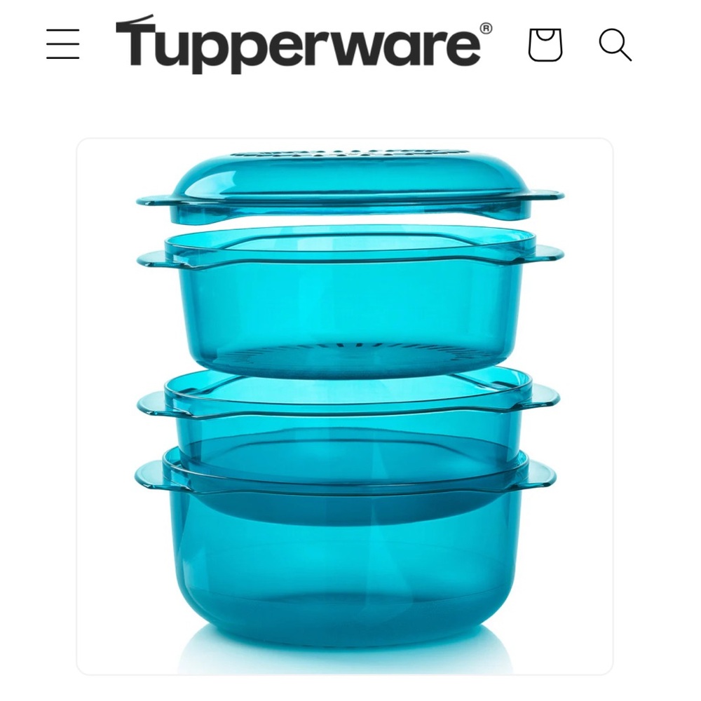 Tupperware TupperWave Stack Blue Set - Picture 2 of 2